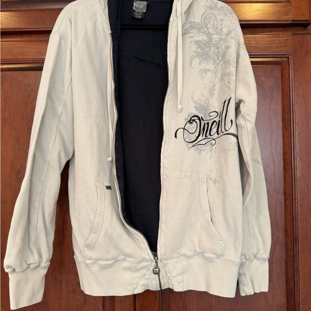 O'Neill Cream Hoodie with Black Lining